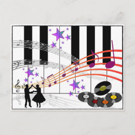 Sock Hop Nostalgia Briefkaart