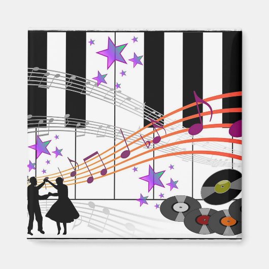 Sock Hop Nostalgia.. herinner de Vijfftig Magneet (Voorkant)