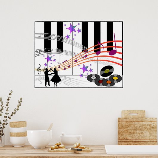 Sock Hop Nostalgia Poster (Keuken)
