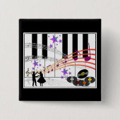 Sock Hop Nostalgia Vierkante Button 5,1 Cm (Voorkant)