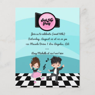 Sock Hop Party Flyer