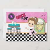 Sock Hop Party Kaart (Voorkant)