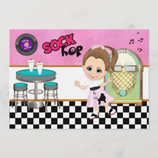Sock Hop Party Kaart