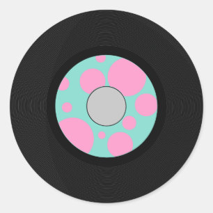 Sock Hop Party Ronde Sticker