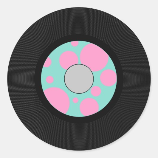 Sock Hop Party Ronde Sticker (Voorkant)