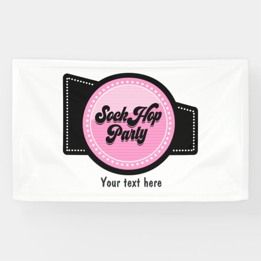 Sock Hop Party Spandoek (Horizontaal)
