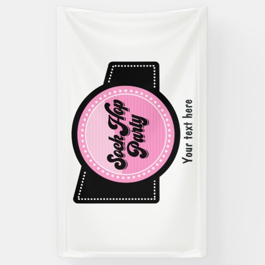 Sock Hop Party Spandoek (Verticaal)