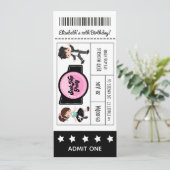 Sock Hop Party Ticket Kaart (Staand voorkant)