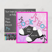 Sock Hop Party-uitnodigingen Kaart (Voorkant / Achterkant)