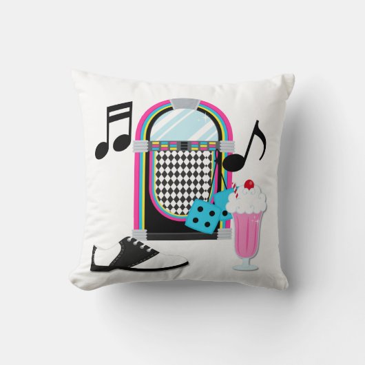 Sock Hop Pillow 1950 Kussen (Voorkant)