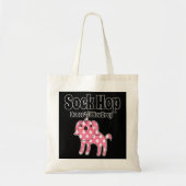 Sock Hop Pink Polka Dot Dog uit 1950 Tote Bag (Voorkant)