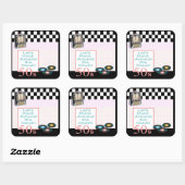 Sock Hop Vierkante Sticker (Vel)