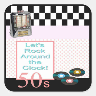 Sock Hop Vierkante Sticker
