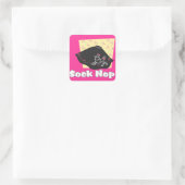 Sock Hop Vierkante Sticker (Tas)