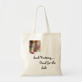 Sock Knitting Tote Bag (Voorkant)