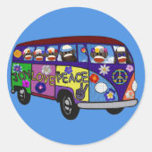 Sock Money Peace Bus Sticker (Voorkant)
