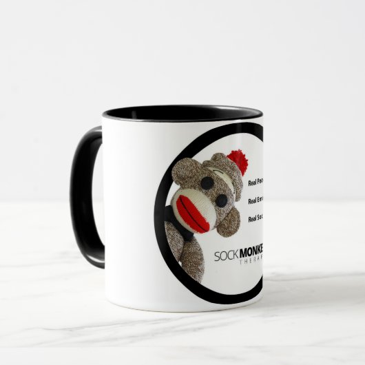 Sock Monkee Therapy - Real Socks Mok (Voorkant links)