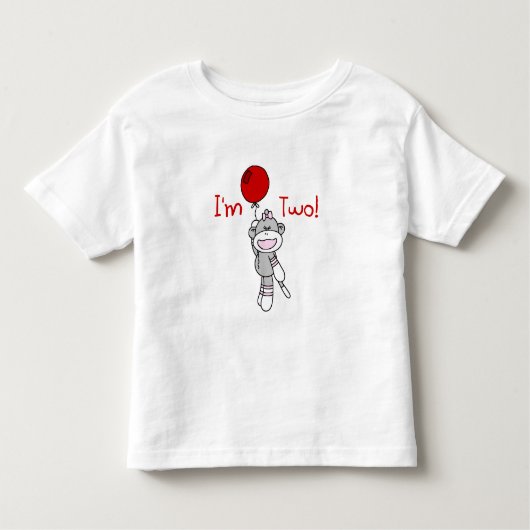 Sock Monkey 2e Verjaardag Tshirts en geschenken (Voorkant)