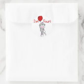 Sock Monkey 4e verjaardag Tshirts en geschenken Ronde Sticker (Tas)