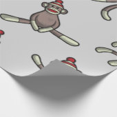 Sock Monkey-actie Cadeaupapier (Hoek)
