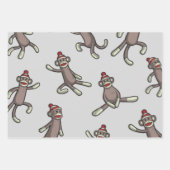 Sock Monkey Action Wrapping Paper (Voorkant 3)