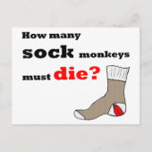 Sock Monkey Activist Briefkaart (Voorkant)