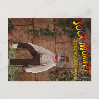 Sock Monkey and the Golden Banana Briefkaart