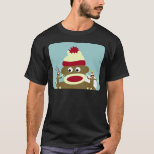 Sock Monkey Angel & Devil T-shirt