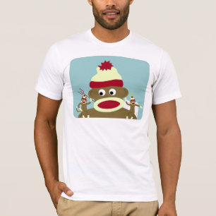 Sock Monkey Angel & Devil T-shirt