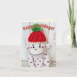 Sock Monkey - Apple Kerst Kaarten