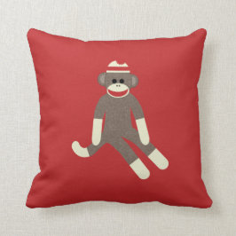 Sock Monkey Argyle pillow Kussen