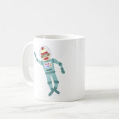 Sock Monkey Astronaut Koffiemok (Voorkant links)
