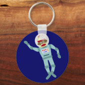 Sock Monkey Astronaut Sleutelhanger (Voorkant)