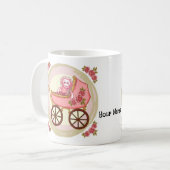 Sock Monkey Baby Girl Buggy Koffiemok (Voorkant links)