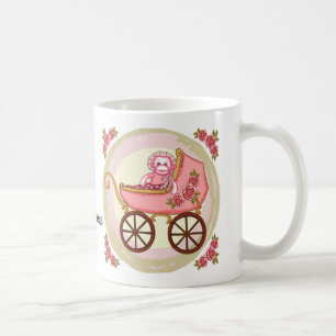 Sock Monkey Baby Girl Buggy Koffiemok