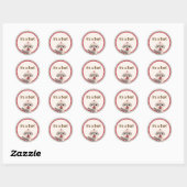 SOCK MONKEY Baby shower blank Ronde jongen #5 Sticker (Vel)
