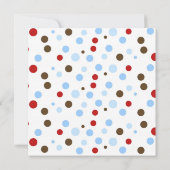 Sock Monkey Baby Shower Invitting Boy Kaart (Achterkant)