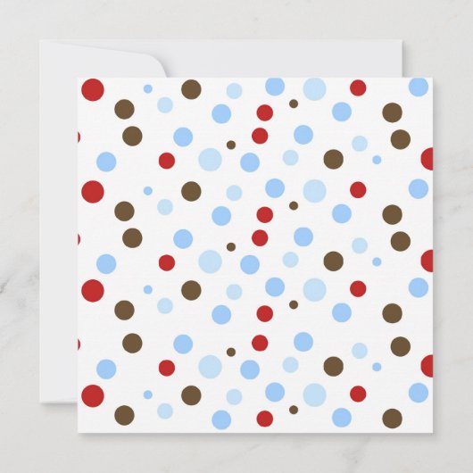 Sock Monkey Baby Shower Invitting Boy Kaart (Achterkant)