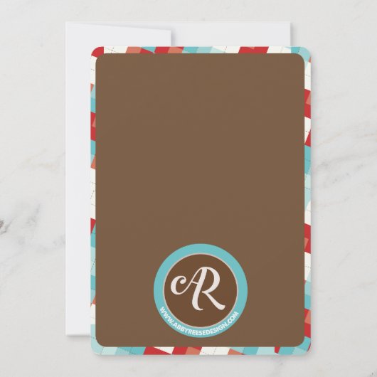 Sock Monkey Baby shower Uitnodiging (Achterkant)