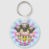Sock Monkey Ballet Sleutelhanger (Voorkant)