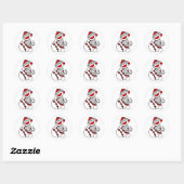 Sock Monkey Baseball Ronde Sticker (Vel)