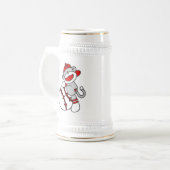 Sock Monkey Baseball T-shirts en cadeautjes Bierpul (Voorkant links)
