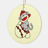Sock Monkey Baseball T-shirts en cadeautjes Keramisch Ornament (Links)