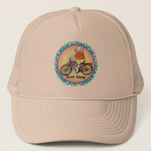 Sock Monkey Bicycle pet (Voorkant)