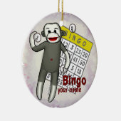 Sock Monkey Bingo ornament (Rechts)