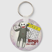 Sock Monkey Bingo sleutelhanger (Voorkant)