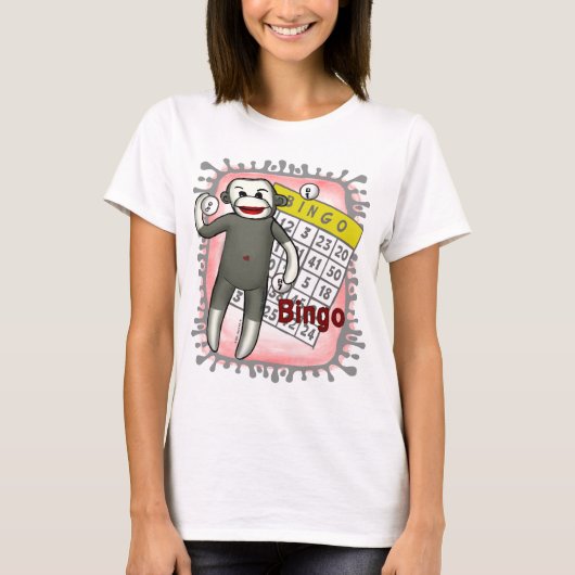 Sock Monkey Bingo T-Shirt (Voorkant)