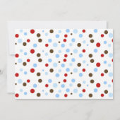 Sock Monkey Birthday Party Invitations Boy Kinder Kaart (Achterkant)