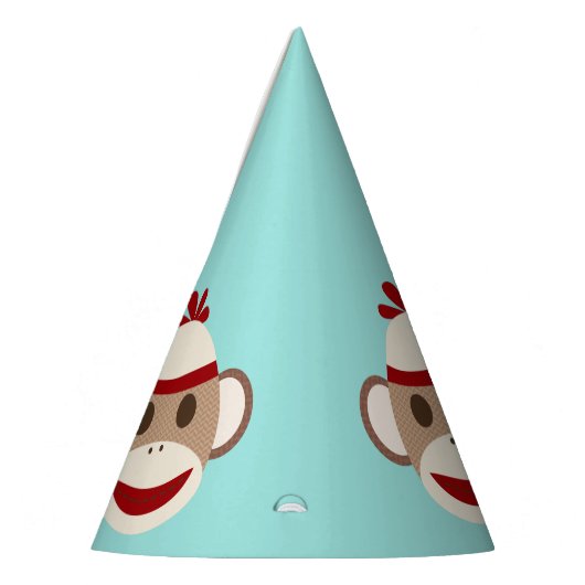 Sock Monkey Birthday Party Pet Feesthoedjes (Links)
