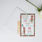 Sock Monkey Birthday Uitnodiging